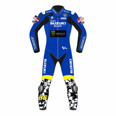 Joan Mir Suzuki Ecstar 2022 MotoGP leather racing suit back view