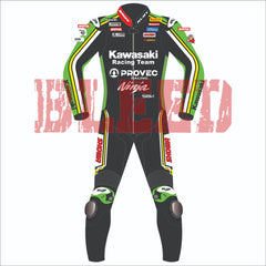 Alex Lowes Kawasaki Ninja 2024 WSBK leather racing suit back view