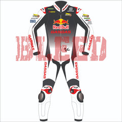 Augusto Fernandez Red Bull GasGas British GP 2024 MotoGP leather racing suit back view