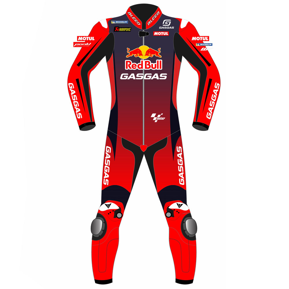 Augusto Fernandez Red Bull GasGas Tech3 2024 MotoGP leather racing suit back view
