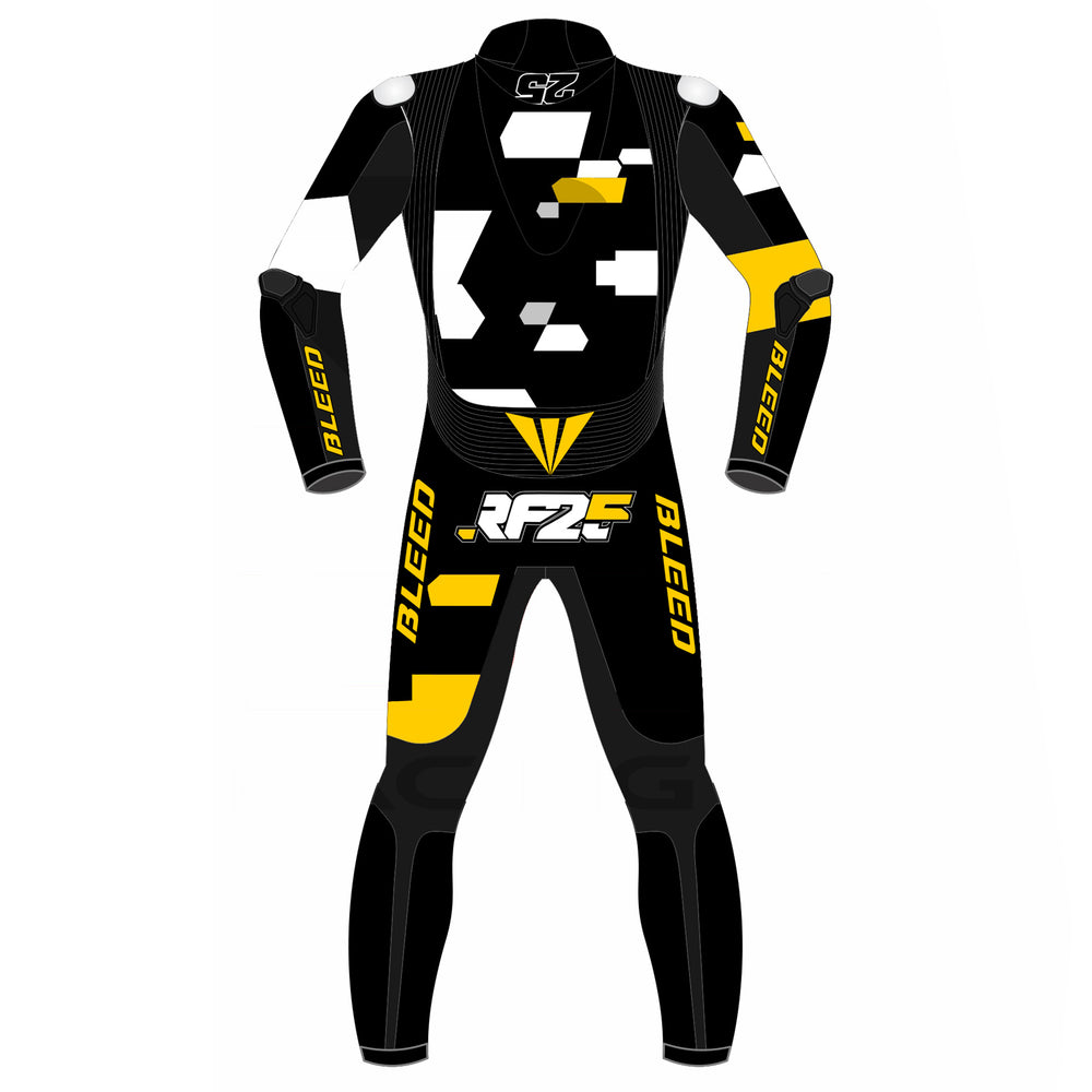 Raul Fernandez Aprilia Trackhouse 2023 winter test MotoGP leather racing suit detail view