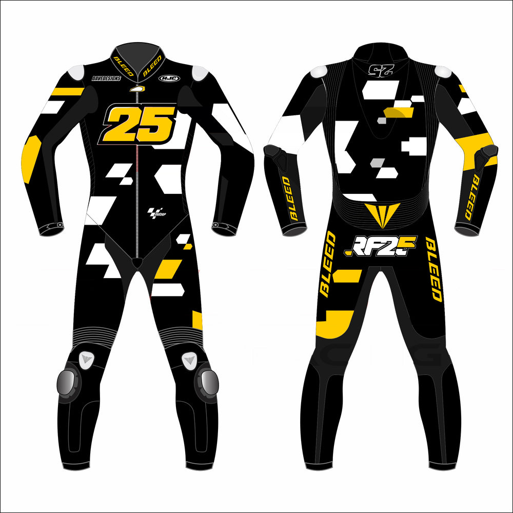 Raul Fernandez Aprilia Trackhouse 2023 winter test MotoGP leather racing suit front view