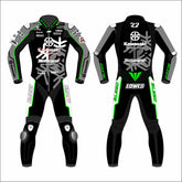 Alex Lowes Kawasaki Ninja 2023 WSBK test track leather racing suit front view