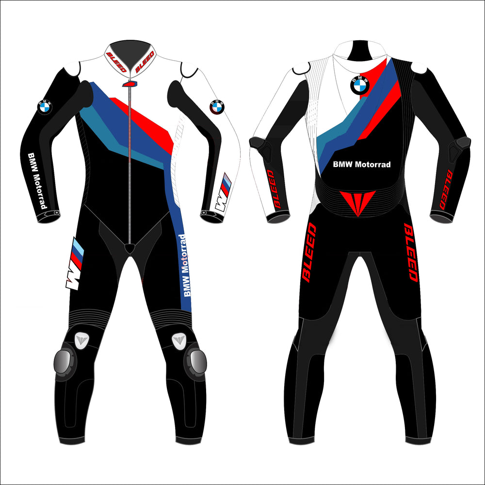 BMW Motorrad MotoGP 2023 leather racing suit front view