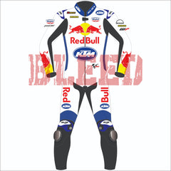 Brad Binder Red Bull KTM British GP 2024 MotoGP leather racing suit back view