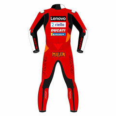 Jack Miller Red Bull KTM 2022 MotoGP leather racing suit detail view
