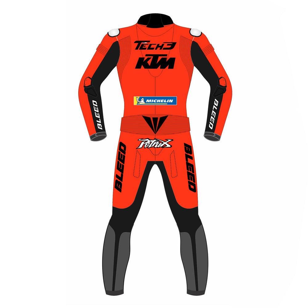 Danilo Petrucci KTM Tech3 2021 MotoGP leather racing suit detail view