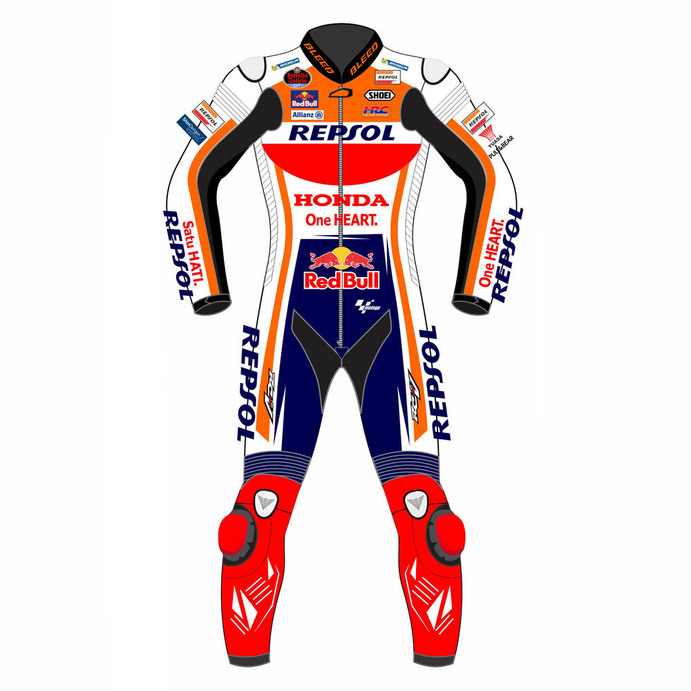 Aleix Espargaro Aprilia Racing 2022 MotoGP leather racing suit back view