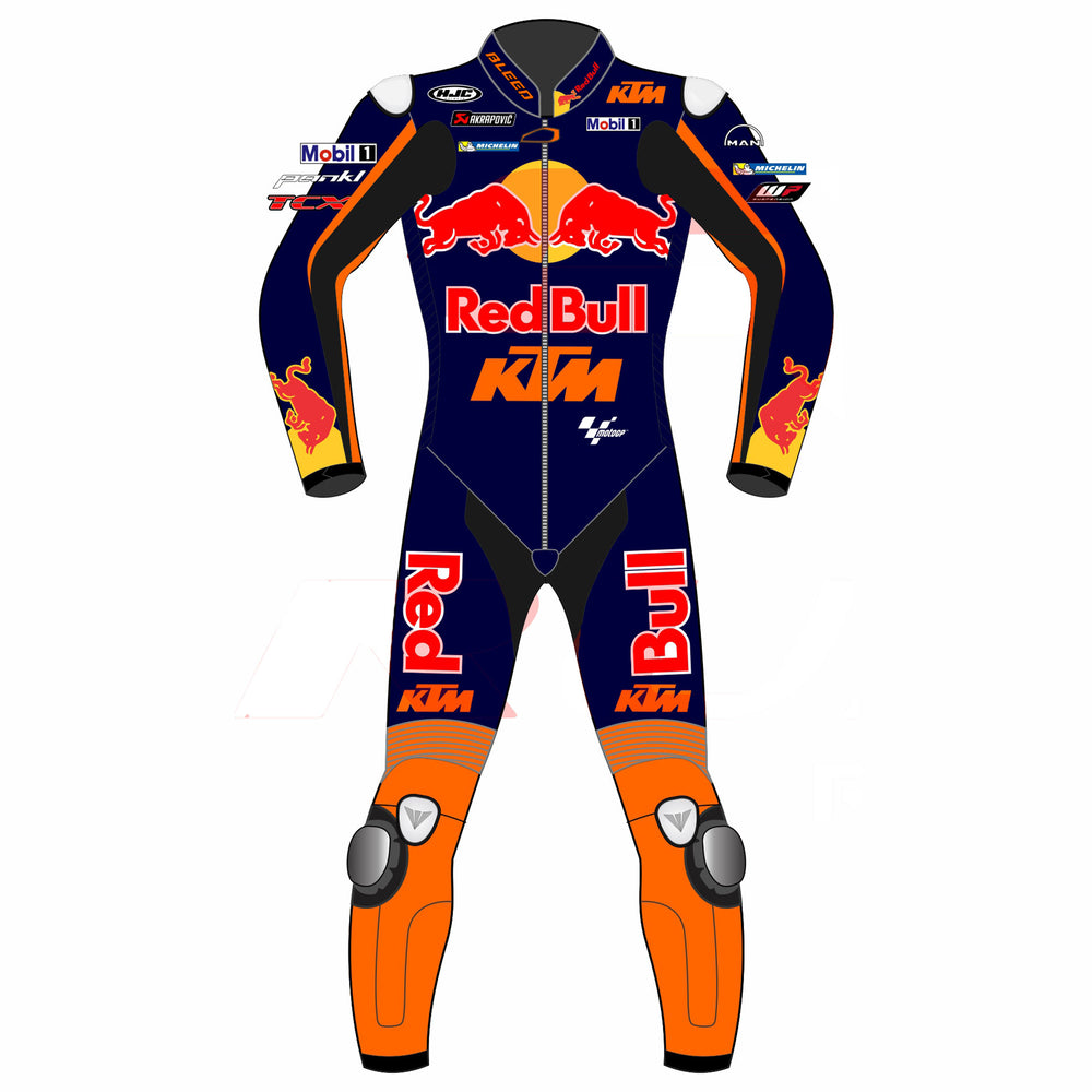 Brad Binder Red Bull KTM 2023 MotoGP leather racing suit back view
