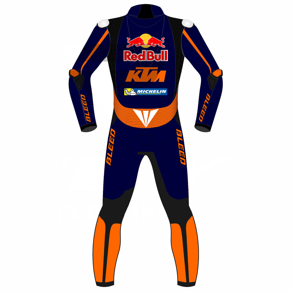 Brad Binder Red Bull KTM 2023 MotoGP leather racing suit detail view