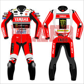 Fabio Quartararo Yamaha British GP 2024 MotoGP leather racing suit front view