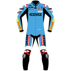 Fermin Aldeguer Ducati Gresini 2025 MotoGP leather racing suit back view