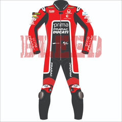 Franco Morbidelli Ducati Pramac British GP 2024 MotoGP leather racing suit back view