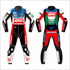 Marc Marquez Honda Givi 2022 MotoGP leather racing suit front view