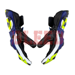 Suzuki GSX-R1000 men leather motorbike racing gloves back view