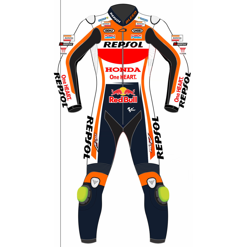 Joan Mir Honda Repsol 2023 MotoGP leather racing suit back view