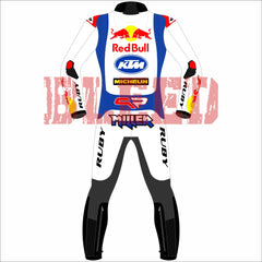 Jack Miller Red Bull KTM British GP 2024 MotoGP leather racing suit detail view