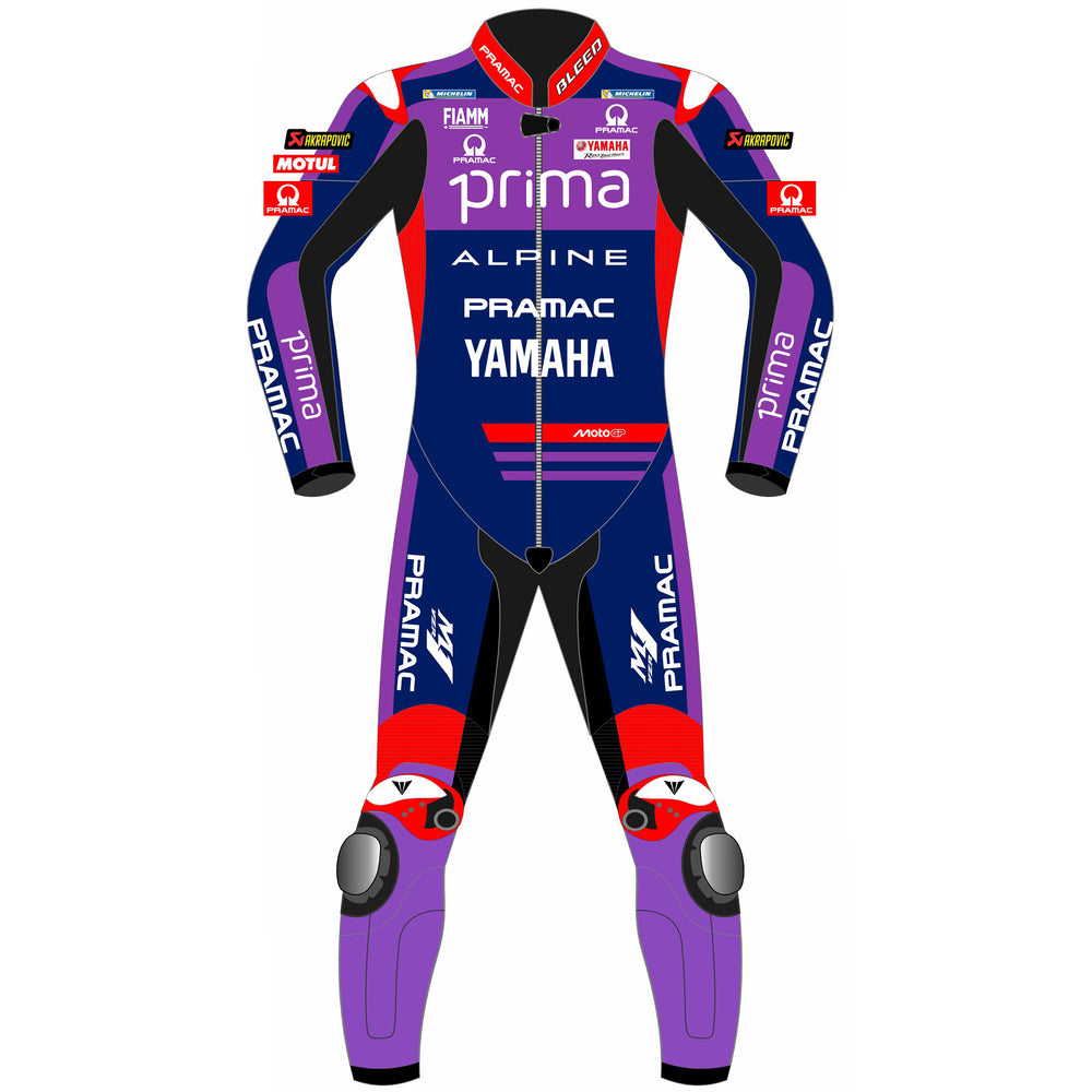 Jack Miller Yamaha 2025 MotoGP leather racing suit back view