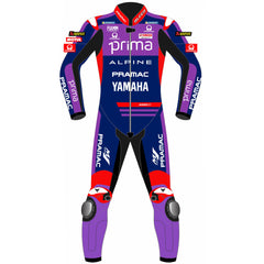 Jack Miller Yamaha 2025 MotoGP leather racing suit back view
