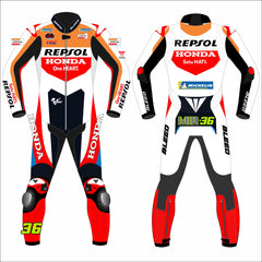 Joan Mir Honda Repsol 2024 MotoGP leather racing suit front view