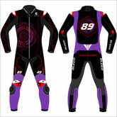 Jorge Martin Aprilia Barcelona Winter Test 2025 MotoGP leather racing suit front view
