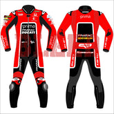 Jorge Martin Ducati Pramac British GP 2024 MotoGP leather racing suit front view