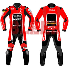 Jorge Martin Ducati Pramac British GP 2024 MotoGP leather racing suit front view