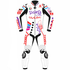 Jorge Martin Ducati Pramac Catalunya GP 2024 MotoGP leather racing suit back view