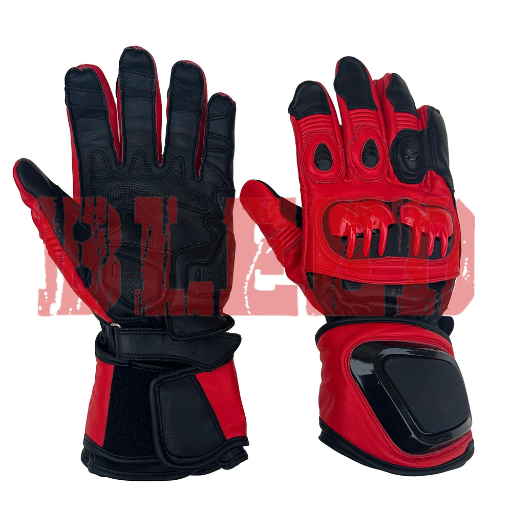 Jorge Martin Ducati Pramac 2024 MotoGP leather racing gloves back view