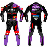 Jorge Martin Aprilia Racing 2025 MotoGP leather racing suit front view