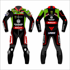 Alex Lowes Kawasaki Ninja 2021 WSBK leather racing suit front view
