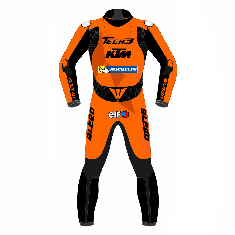 KTM Tech3 Factory Racing 2022 MotoGP leather racing suit detail view