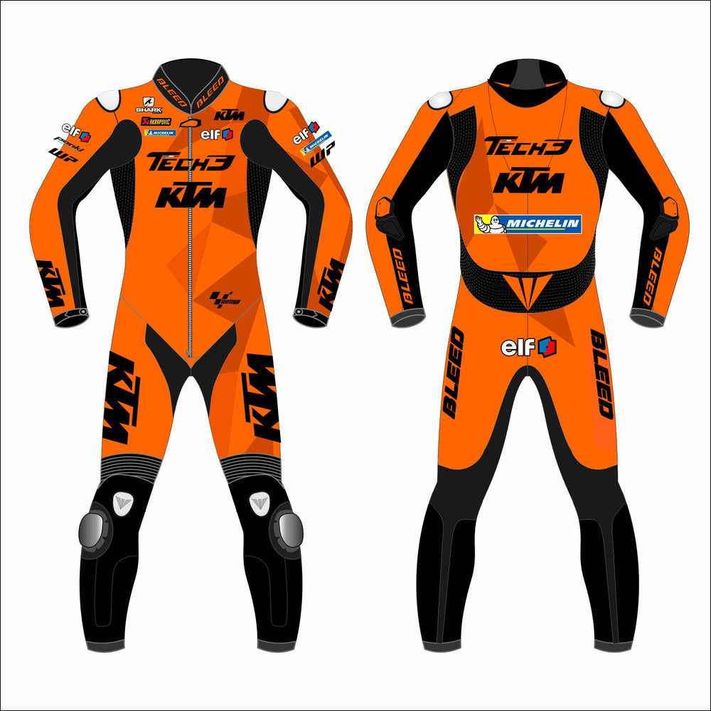 KTM Tech3 Factory Racing 2022 MotoGP leather racing suit front view