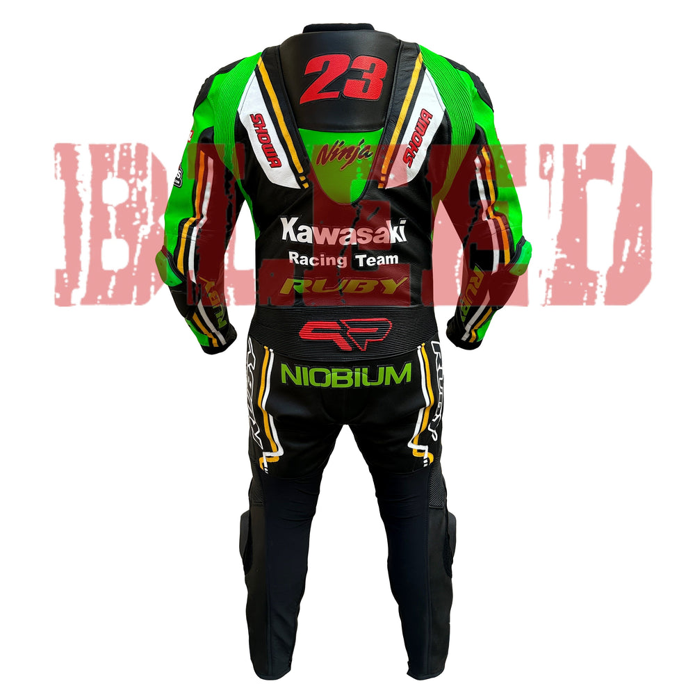 Kawasaki Ninja MotoGP leather racing suit side view