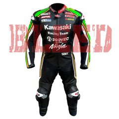 Kawasaki Ninja MotoGP leather racing suit front view
