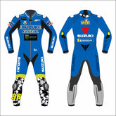 Joan Mir Suzuki Ecstar 2021 MotoGP leather racing suit front view