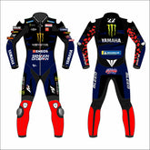 Fabio Quartararo Monster Energy Yamaha 2023 MotoGP leather racing suit front view