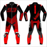Marc Marquez Ducati Gresini Winter Test 2024 MotoGP leather racing suit front view