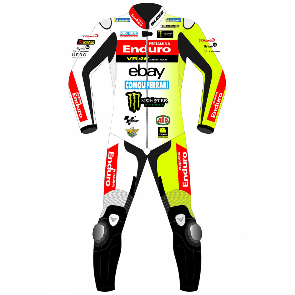 Marco Bezzecchi Pertamina Enduro VR46 2024 MotoGP leather racing suit back view