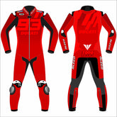 Marc Marquez Ducati Lenovo Barcelona Winter Test 2025 MotoGP leather racing suit front view