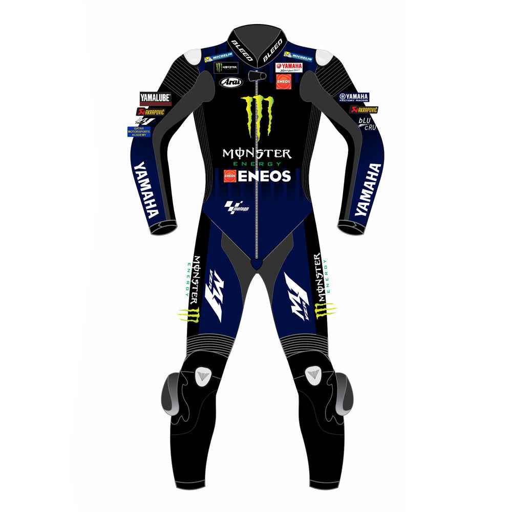 Maverick Vinales Aprilia 2021 MotoGP leather racing suit back view
