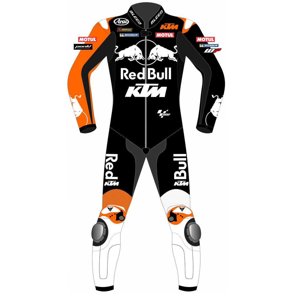 Maverick Vinales Aprilia Barcelona Winter Test 2025 MotoGP leather racing suit back view
