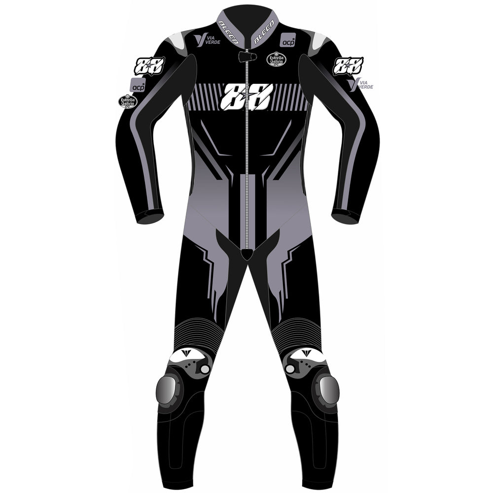 Miguel Oliveira Pramac Yamaha Winter Test 2025 MotoGP leather racing suit back view