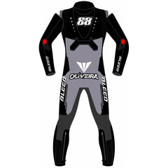 Miguel Oliveira Pramac Yamaha Winter Test 2025 MotoGP leather racing suit detail view