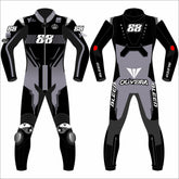 Miguel Oliveira Pramac Yamaha Winter Test 2025 MotoGP leather racing suit front view
