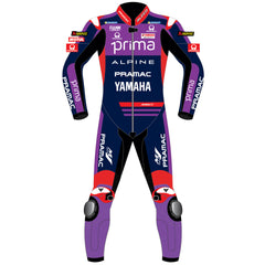 Miguel Oliveira Prima Pramac Yamaha 2025 MotoGP leather racing suit back view