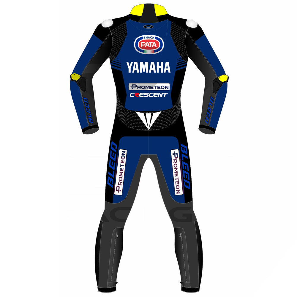 Toprak Razgatlioglu Pata Yamaha 2023 WSBK leather racing suit detail view