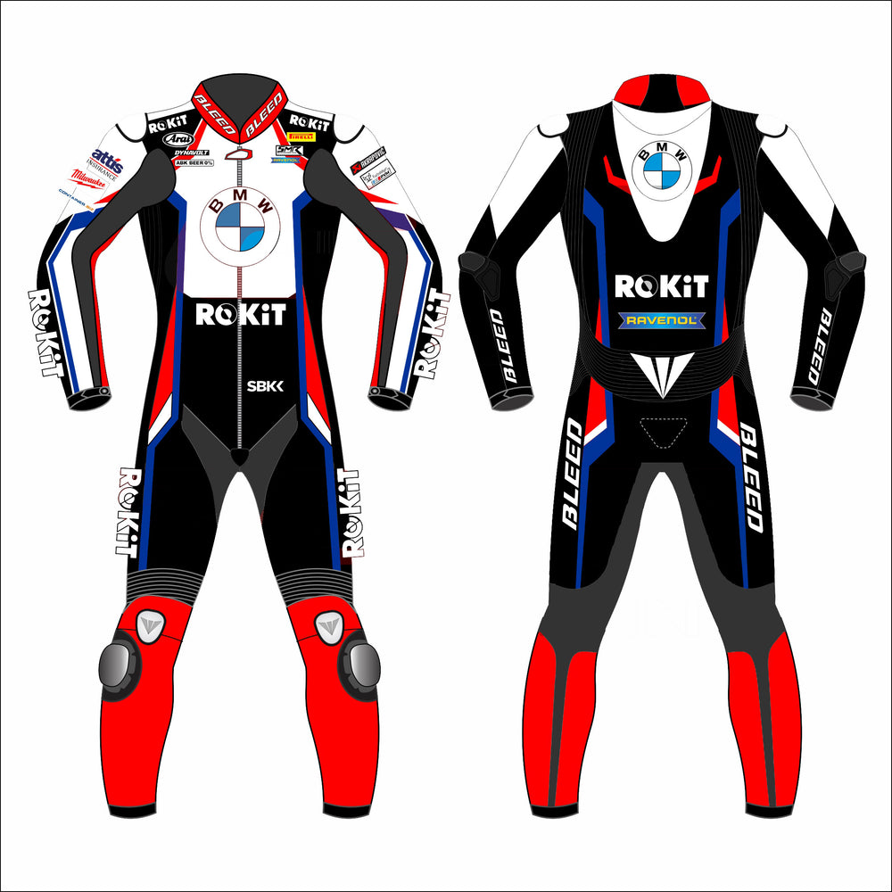 Michael van der Mark BMW Motorrad 2023 WSBK leather racing suit front view