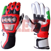 Tom Sykes Kawasaki Ninja motorbike leather racing gloves front view