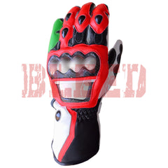 Tom Sykes Kawasaki Ninja motorbike leather racing gloves back view